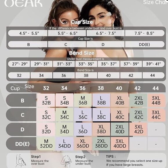 NWT, OEAK Womens Deep V Bra - Picture 7 of 8